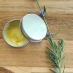 Lotion Tin with lavender twig