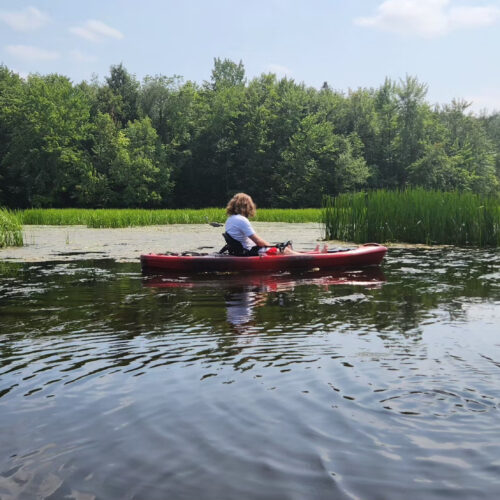 kayak on river