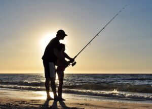 fishing, dad, daughter