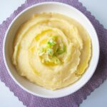 Bowl with creamed parsnips and turnips