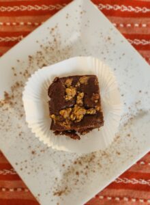 pumpkin bar on a white plate
